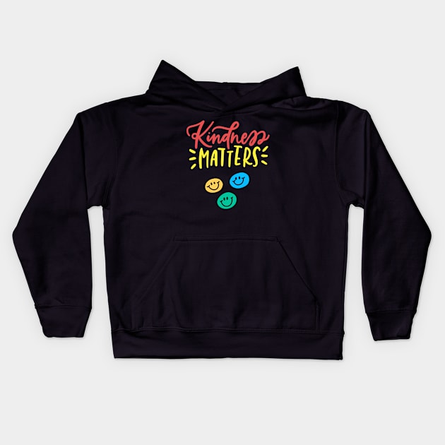 Kindness matters Kids Hoodie by Drawab Designs